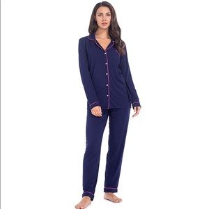 Womens Pajamas Long Sleeve Set Button Down  XXL